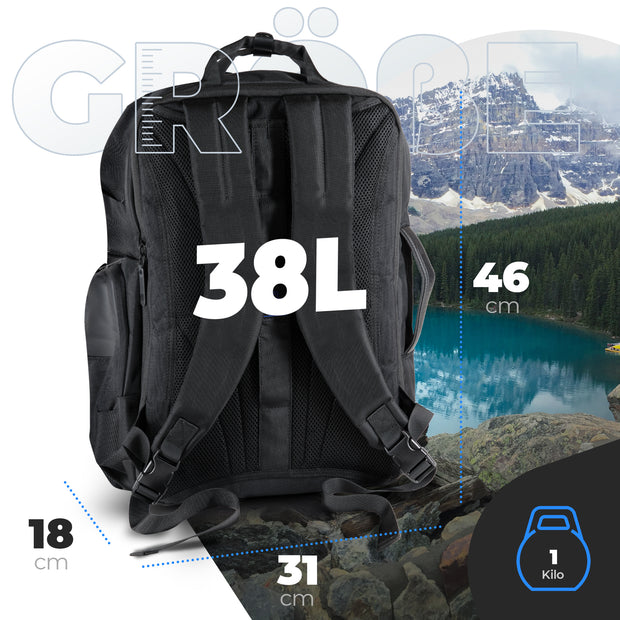 Franzani® Rucksack für Damen & Herren- wasserdicht & hochwertig - mit viel Stauraum - ideal als Laptop & Reiserucksack oder als Business Backpack
